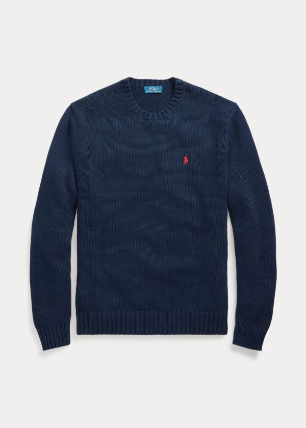 Polo Ralph Lauren Cotton Crewneck Striktrøje Herre Danmark (BJLCT2136)